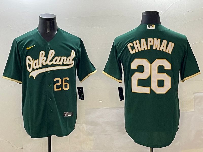 Men Oakland Athletics #26 Chapman Green Game 2025 Nike MLB Jersey style 5